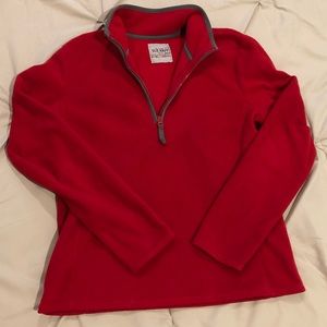 Old Navy red pullover.